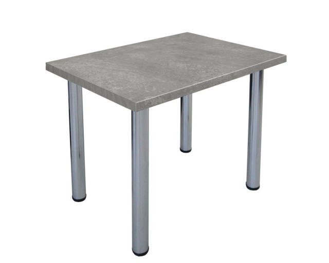 Masa cu picioare crom si blat beton 38mm